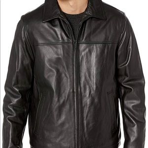 TOMMY HILFIGER LEATHER JACKET EXTRA LARGE IN BLACK